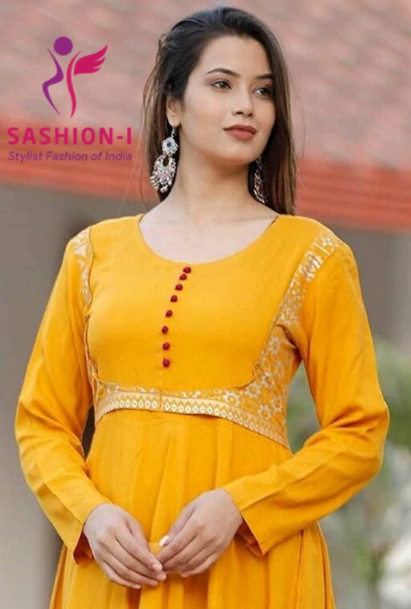 Yellow Trending Kurta Zari Work with Pink Rayon Dupatta - Yellow with Pink Dupatta